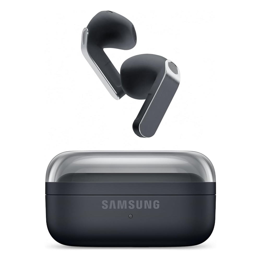 the samsung galaxy buds 4 on a white square background