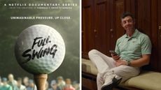 Netflix Full Swing cover art and Rory McIlroy