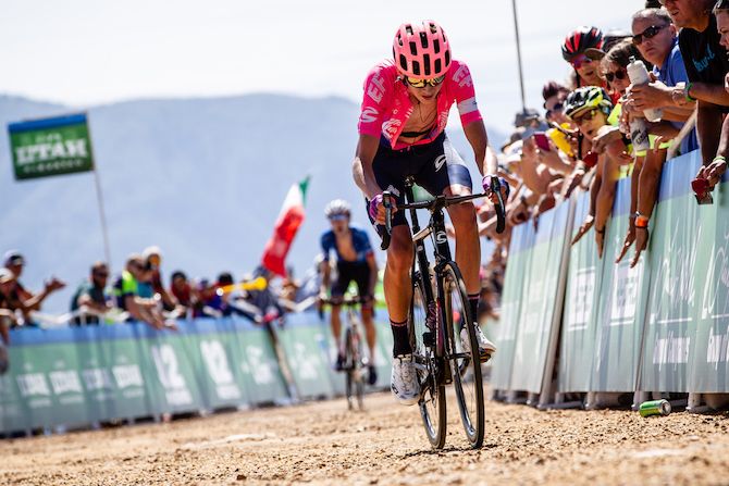 Joe Dombrowski (EF Education First) pushes hard all the way to the line on stage 2 of the 2019 Tour of Utah