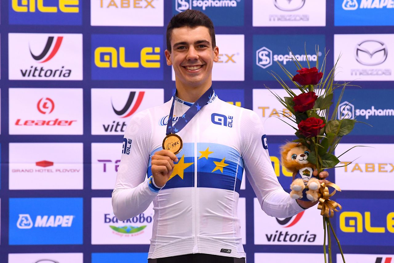 2020 UEC Track European Championships Plovdiv 2nd Day 12112020 Men Scratch Juri Leitao Portugal photo Dario BelingheriBettiniPhoto2020