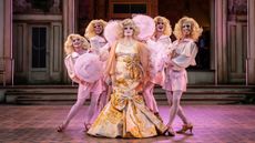 Carl Mullaney and the Cagelles in La Cage aux Folles