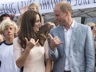 Kate Middleton and Prince William visiting Newquay in 2016.