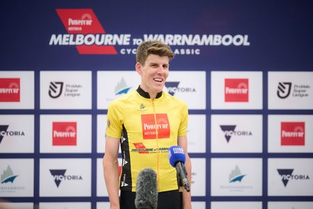 2024 Powercor Melbourne to Warrnambool men's elite winner Mark O'Brien at the launch of the 2025 edition of the long-running Victorian event