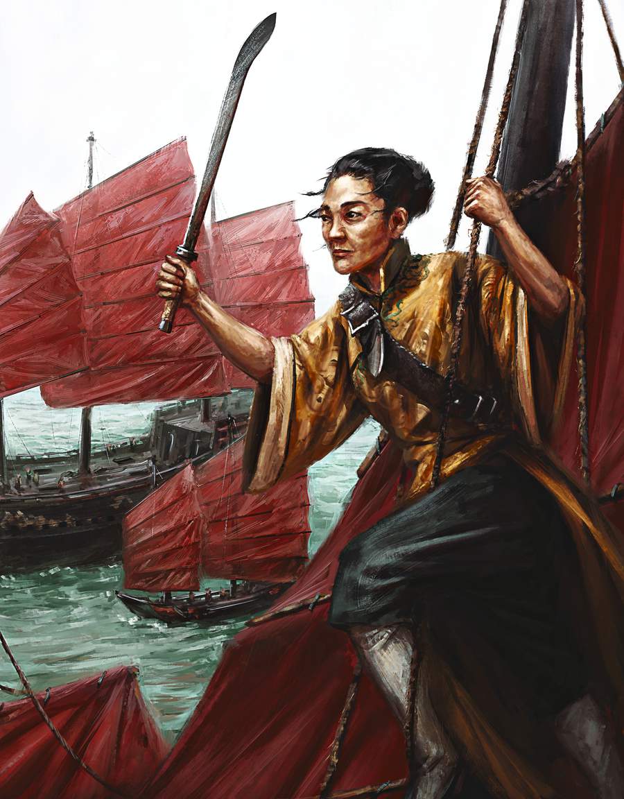 An illustration of Ching Shih the pirate.