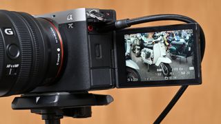 A photograph of the Sony A7C II screen