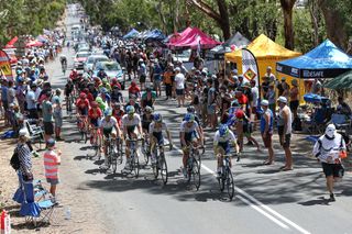 The men's peloton in the Australian national road race