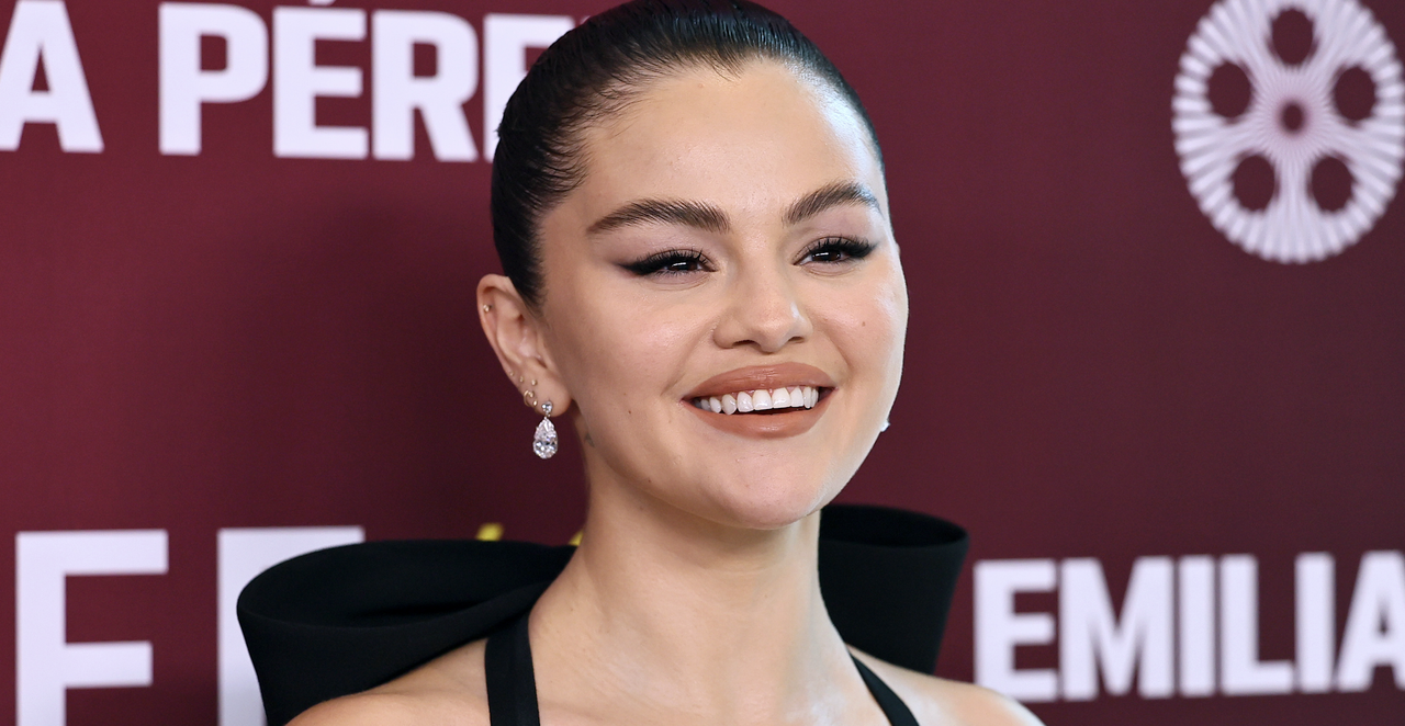 Selena Gomez attends the &quot;Emilia Pérez&quot; premiere during the 62nd New York Film Festival at Alice Tully Hall on September 30, 2024 in New York City wearing a black custom vera wang dress