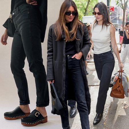 Women wearing slim-fitting jeans