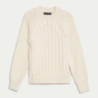 M&S cable knit cream jumper
