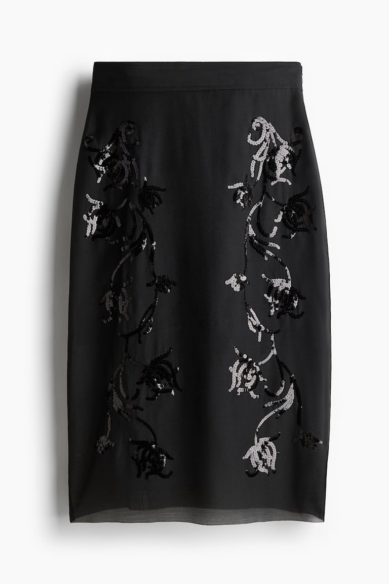 Sequined Organza Skirt
