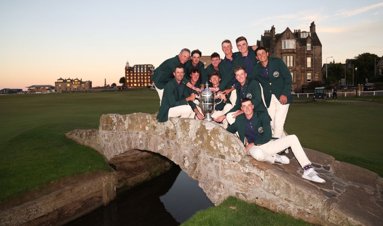 USA celebrate winning the 2023 Walker Cup