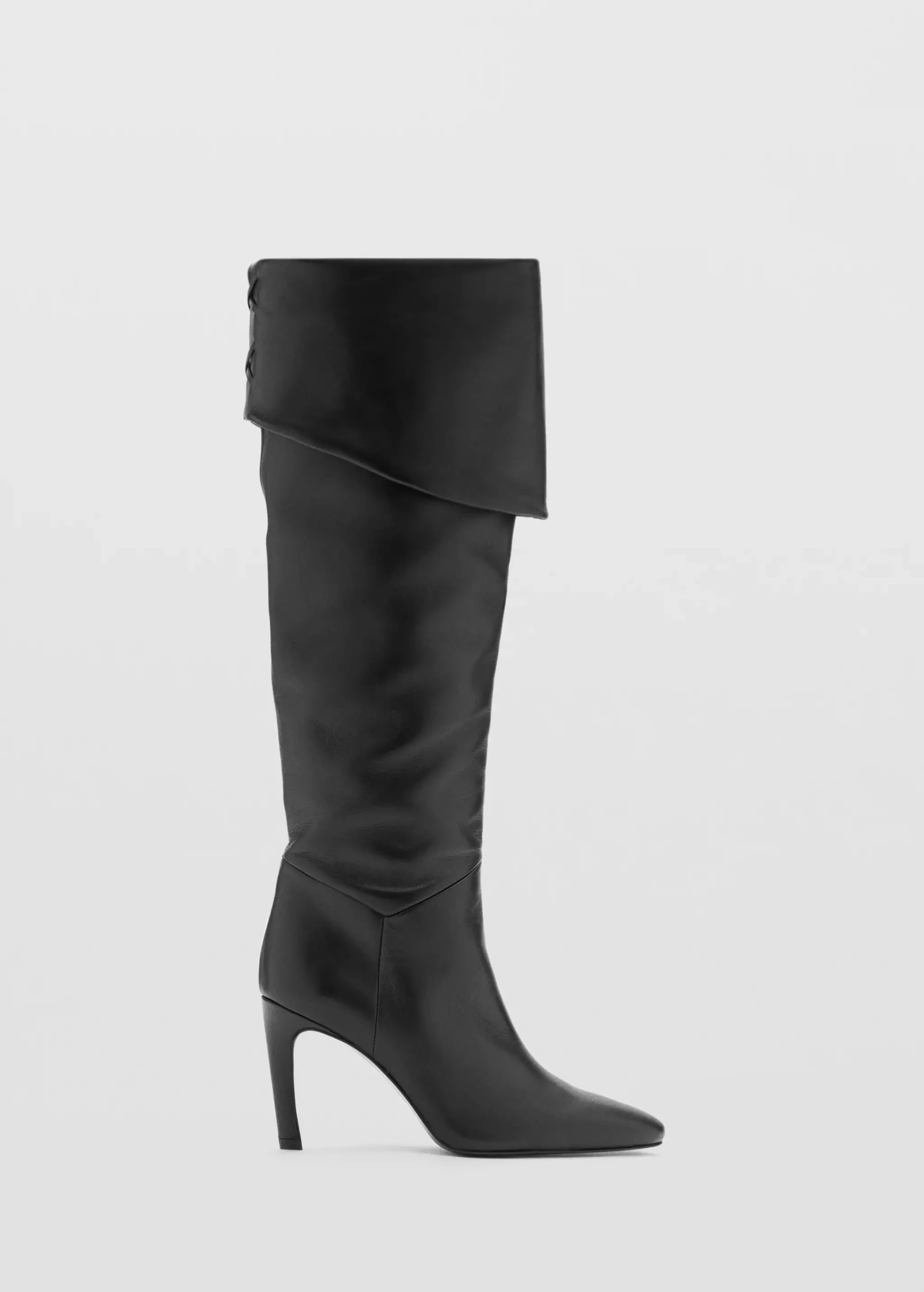 Leather Stiletto-Heel Boot - Women | Mango Usa
