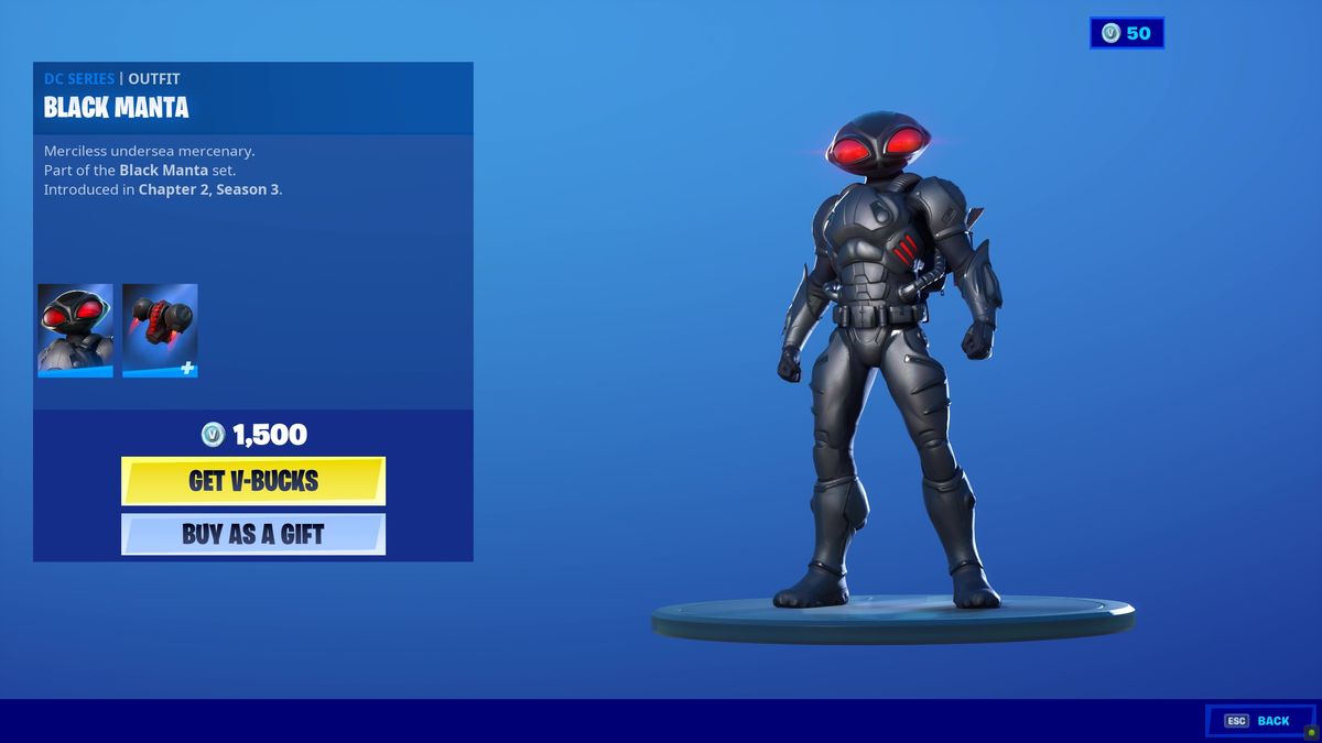 Aquaman villain Black Manta is now a Fortnite skin | PC Gamer