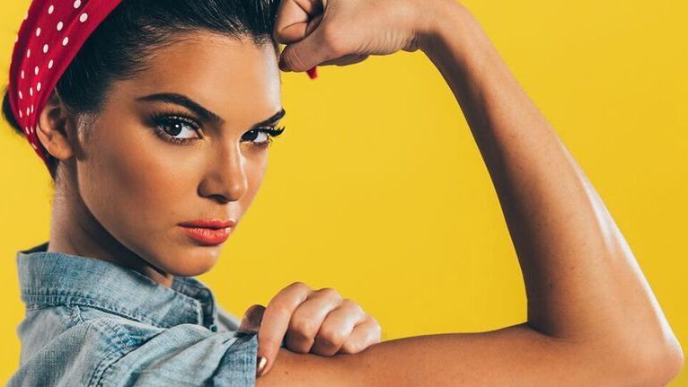 Kendall Jenner as Rosie the Riveter