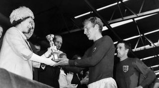 Bobby Moore and Geoff Hurst, England, 1966 World Cup Final