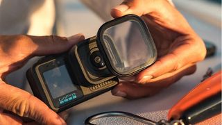 The PolarPro Mission 1 Close-up filters being used on a GoPro