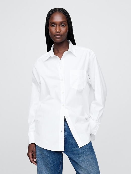 gap, Organic Cotton Poplin Big Shirt