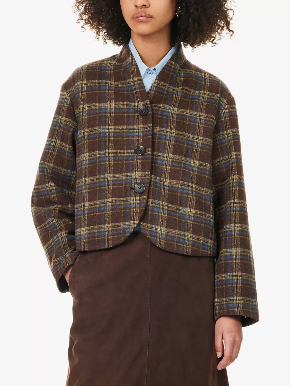 Owen Collarless Woven Jacket - Xs