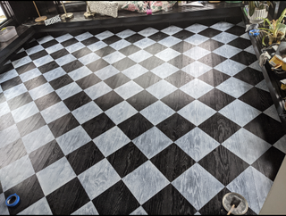 painted checkerboard floors