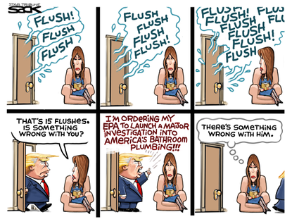 Political Cartoon U.S. Trump Toilet EPA