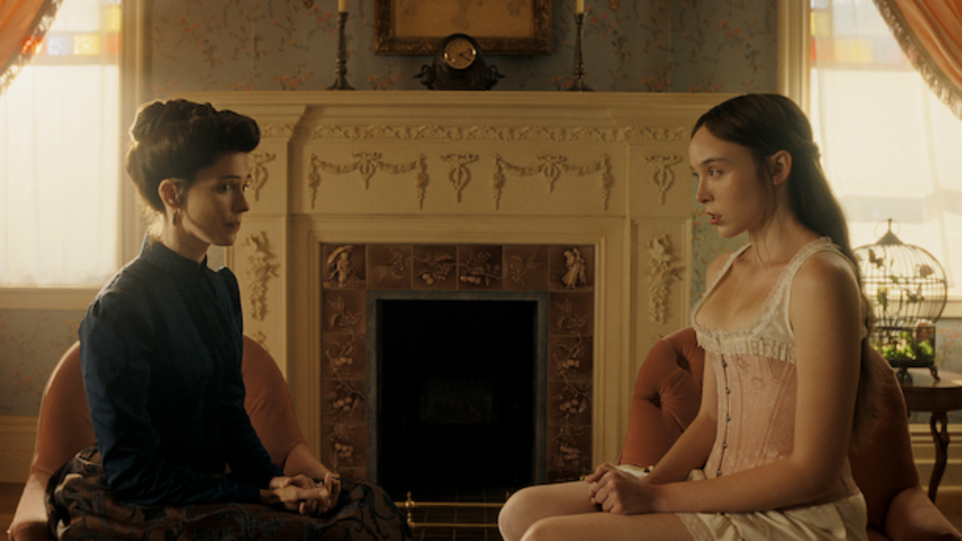 Rebecca Hall and Ella Beatty in Monster: The Lizzie Borden Story