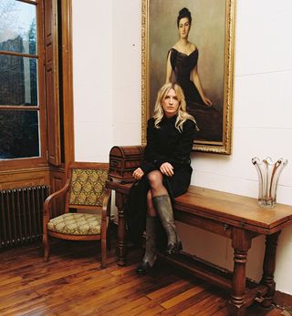 Pauline Leprince, photographed by Cédrine Scheidig, at her family home in Soize, near Paris, with her ‘PM01’ shelving