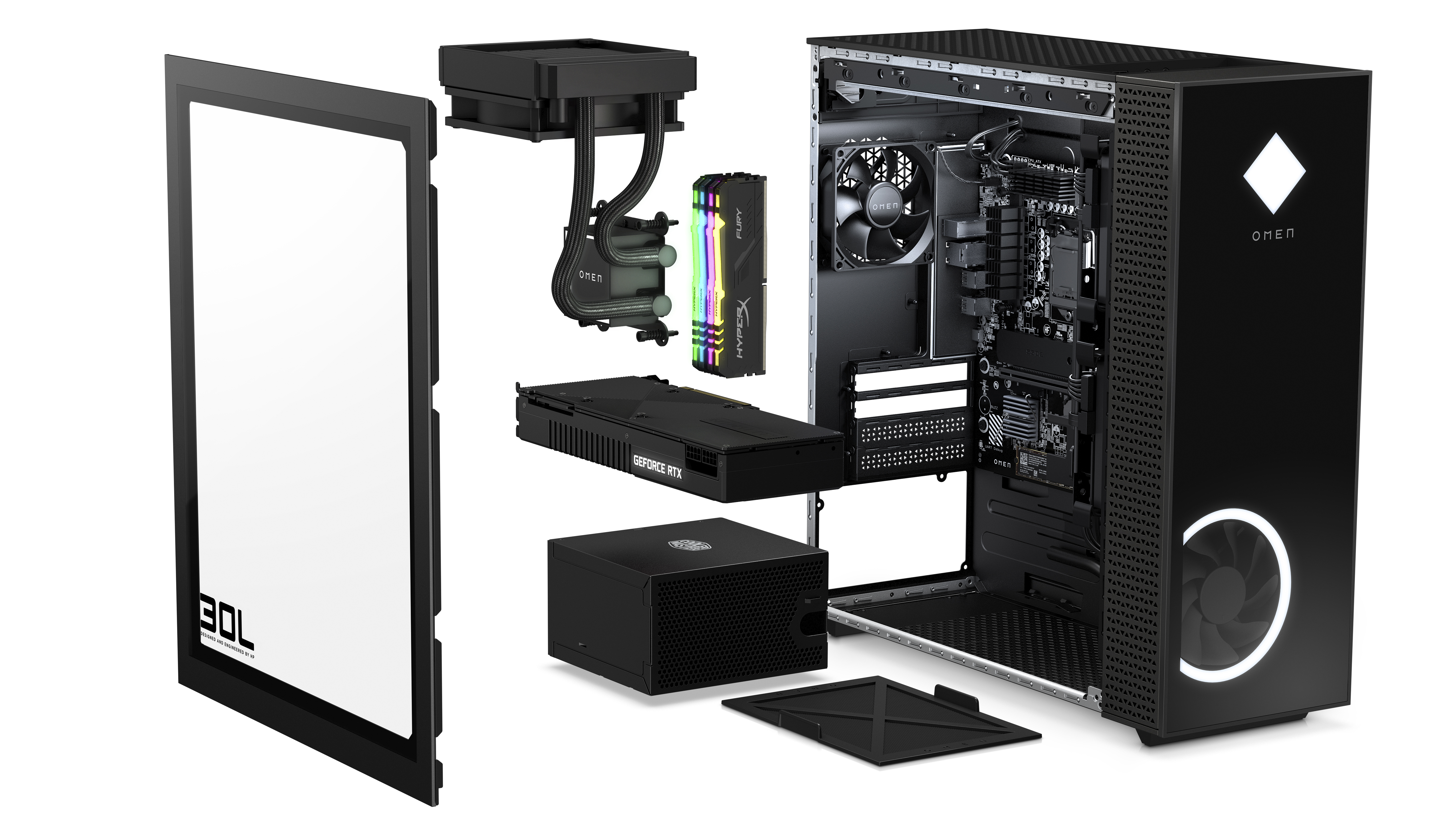 El HP OMEN 30L es realmente fácil de abrir