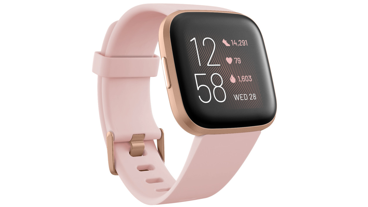 Fitbit Versa 2 with pink band