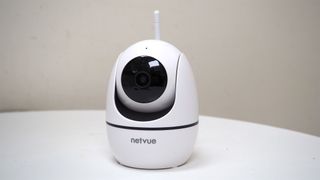 NetVue Orb Mini Home Security Camera on a white surface