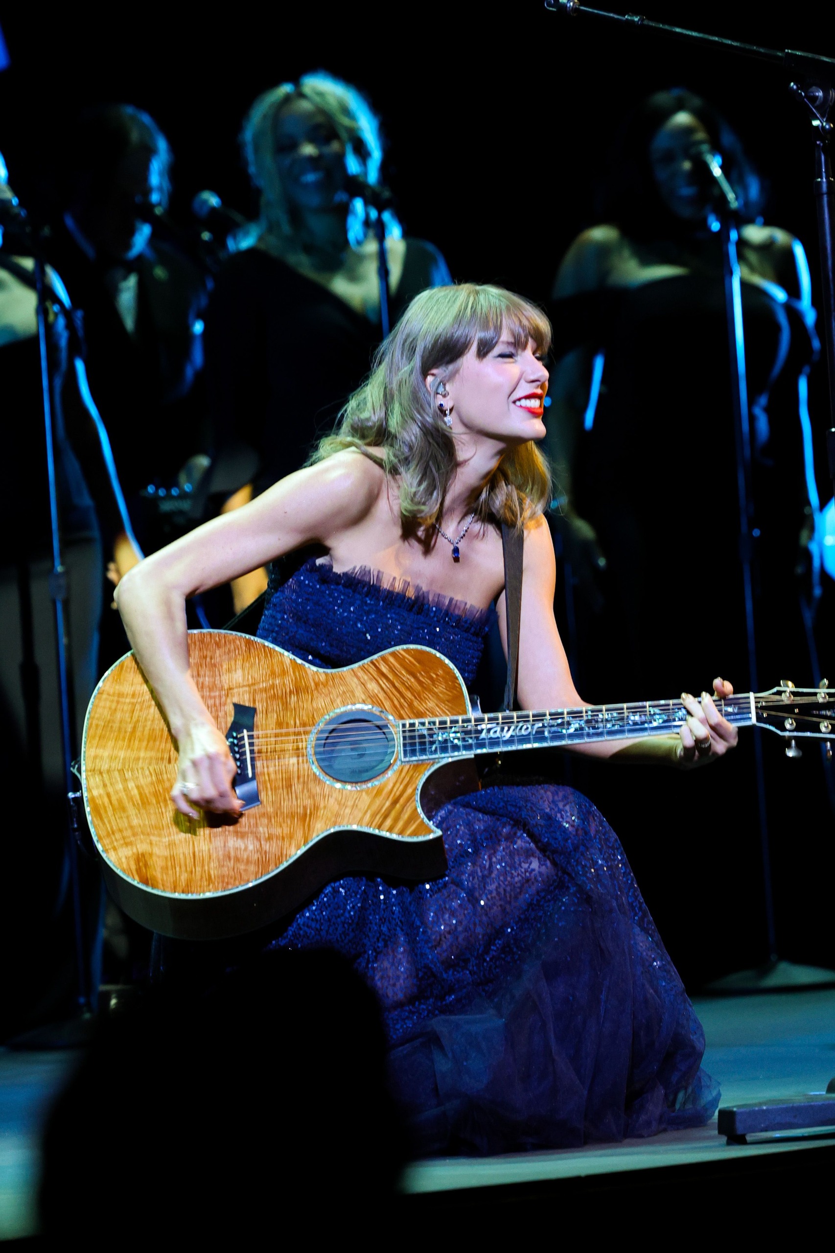Taylor Swift Trades a Dior Gown and Chopard Jewels for a Sheer Ralph Lauren Dress at the Academy Museum Gala