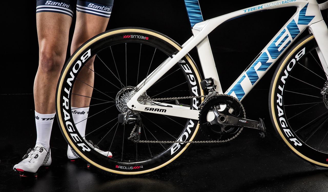 Trek-Segafredo's bikes will be equipped with SRAM RED eTap drivetrains and HRD hydraulic disc brakes