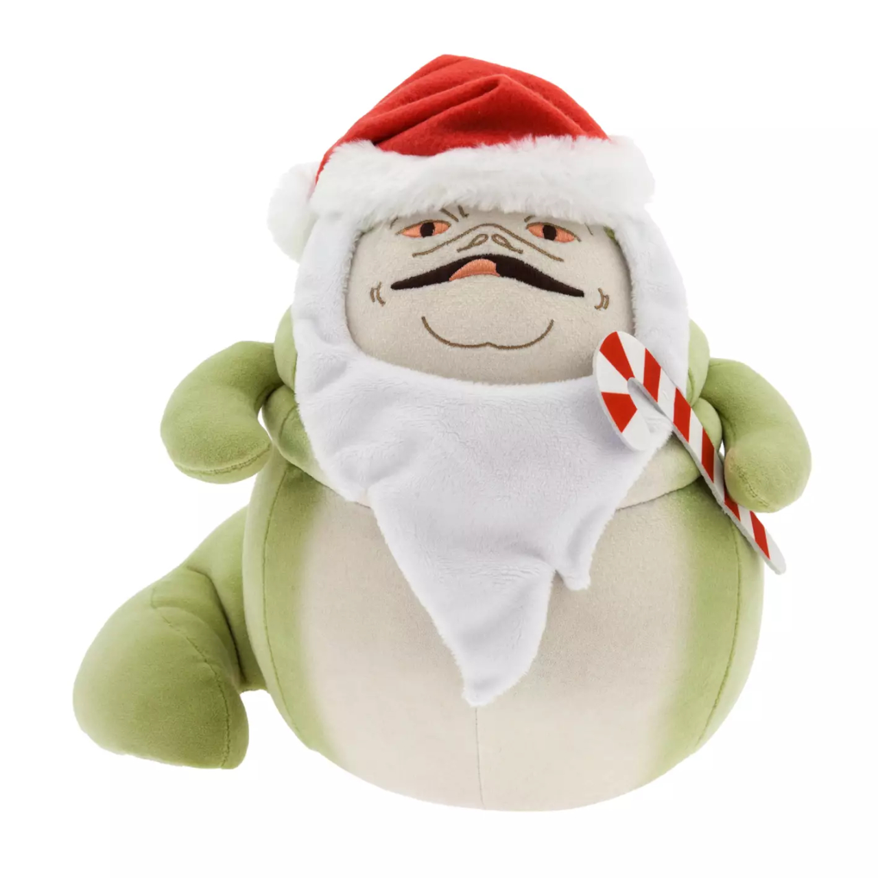 Holiday Jabba the Hutt plush on a plain background