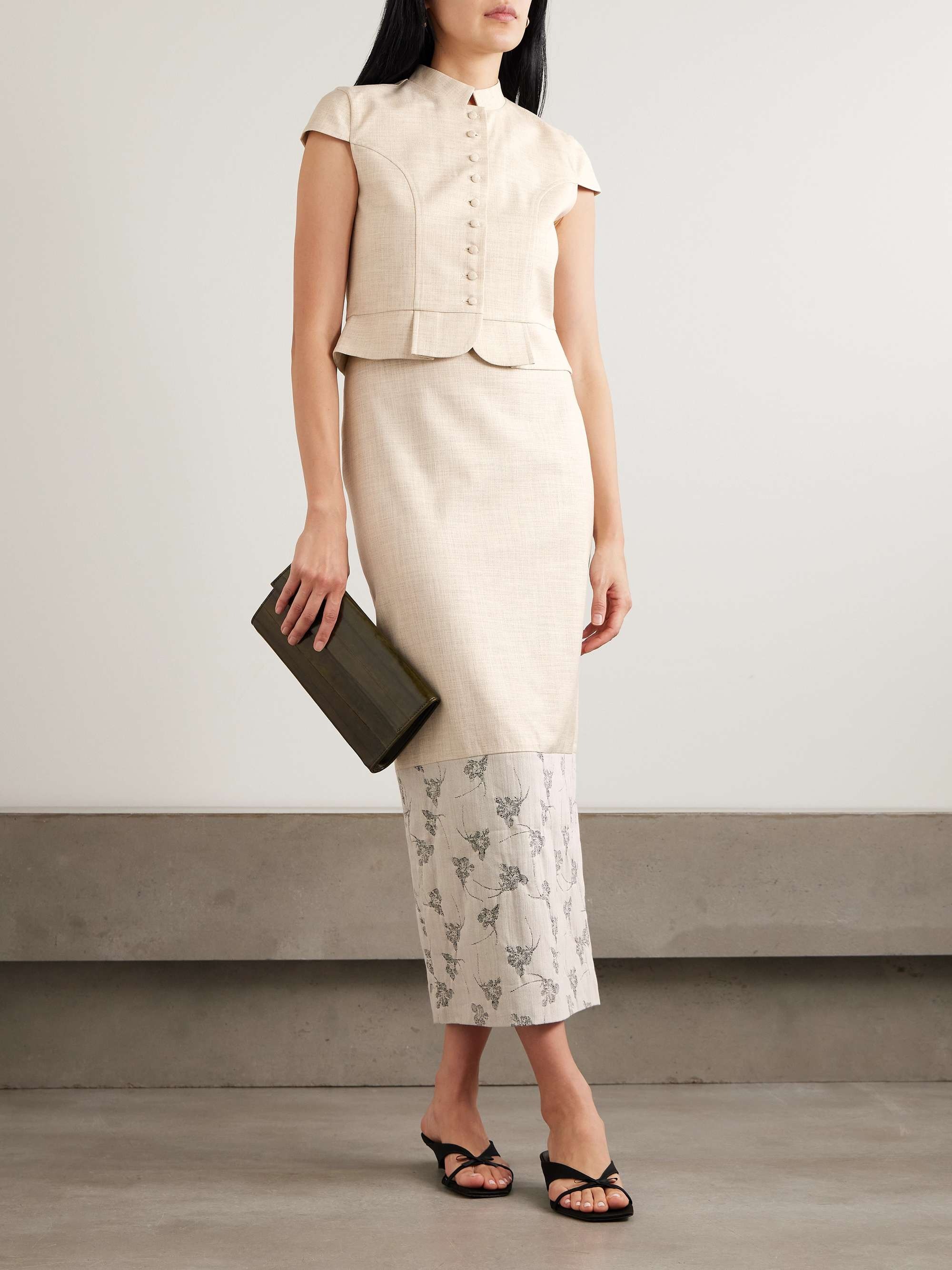 Destree, Amoako paneled woven top