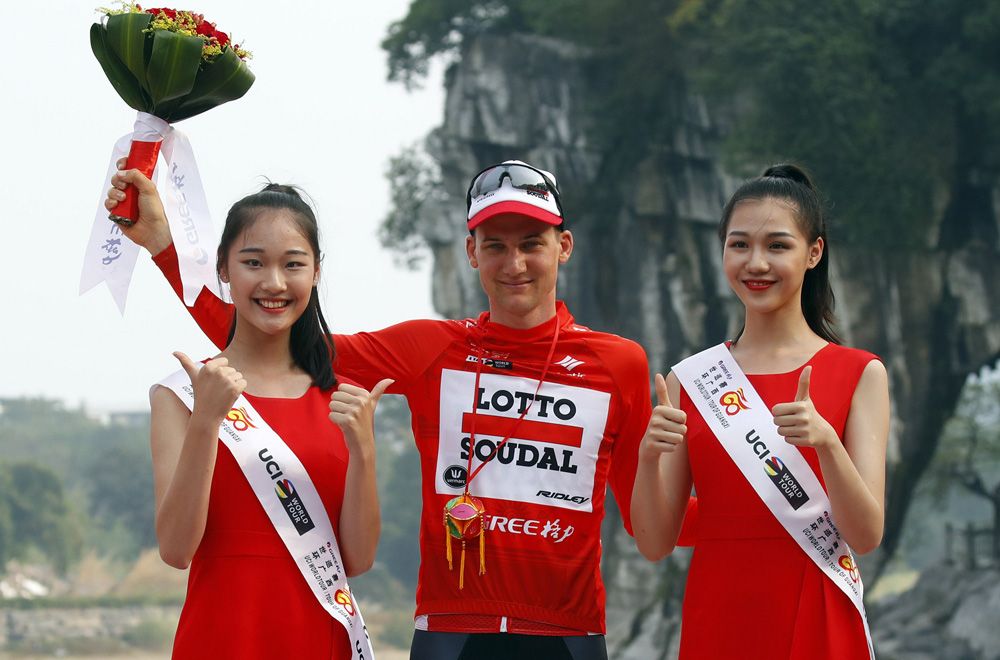 Tim Wellens (Lotto Soudal) takes centre stage