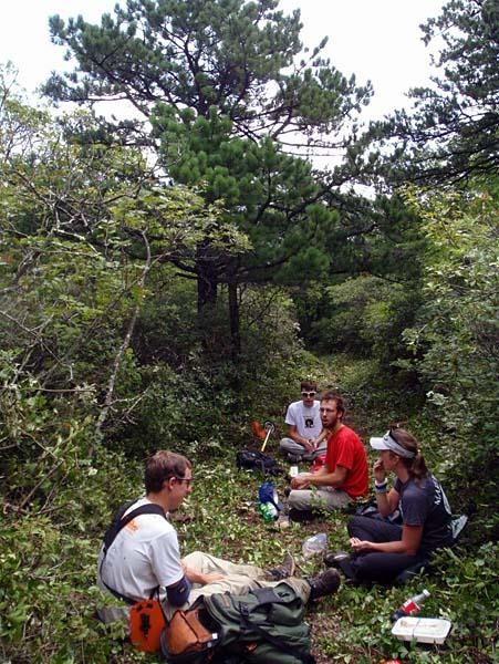 Lunch break time for the trail crew.