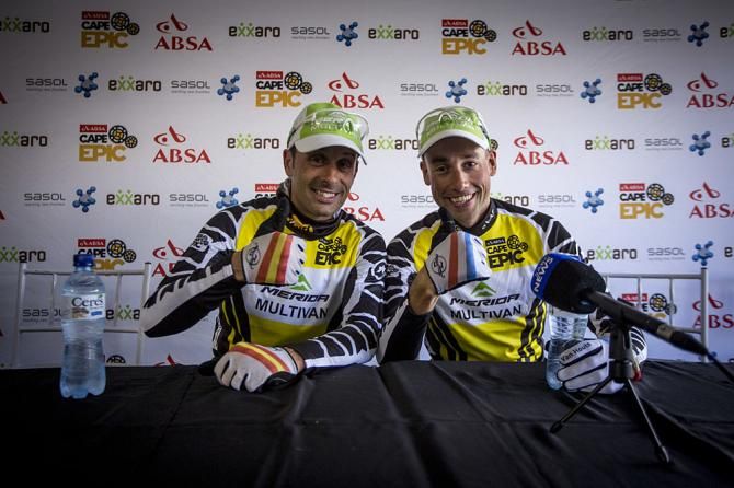 Stage winners Jose Hermida and Rudi van Houts