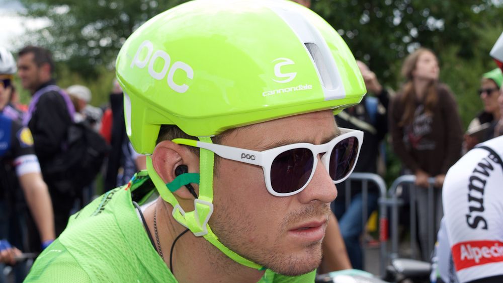 POC Require sunglasses were also seen in the distinctive colourway