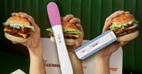 Burger King baby burgers and Burger King pregnancy test post from Instagram