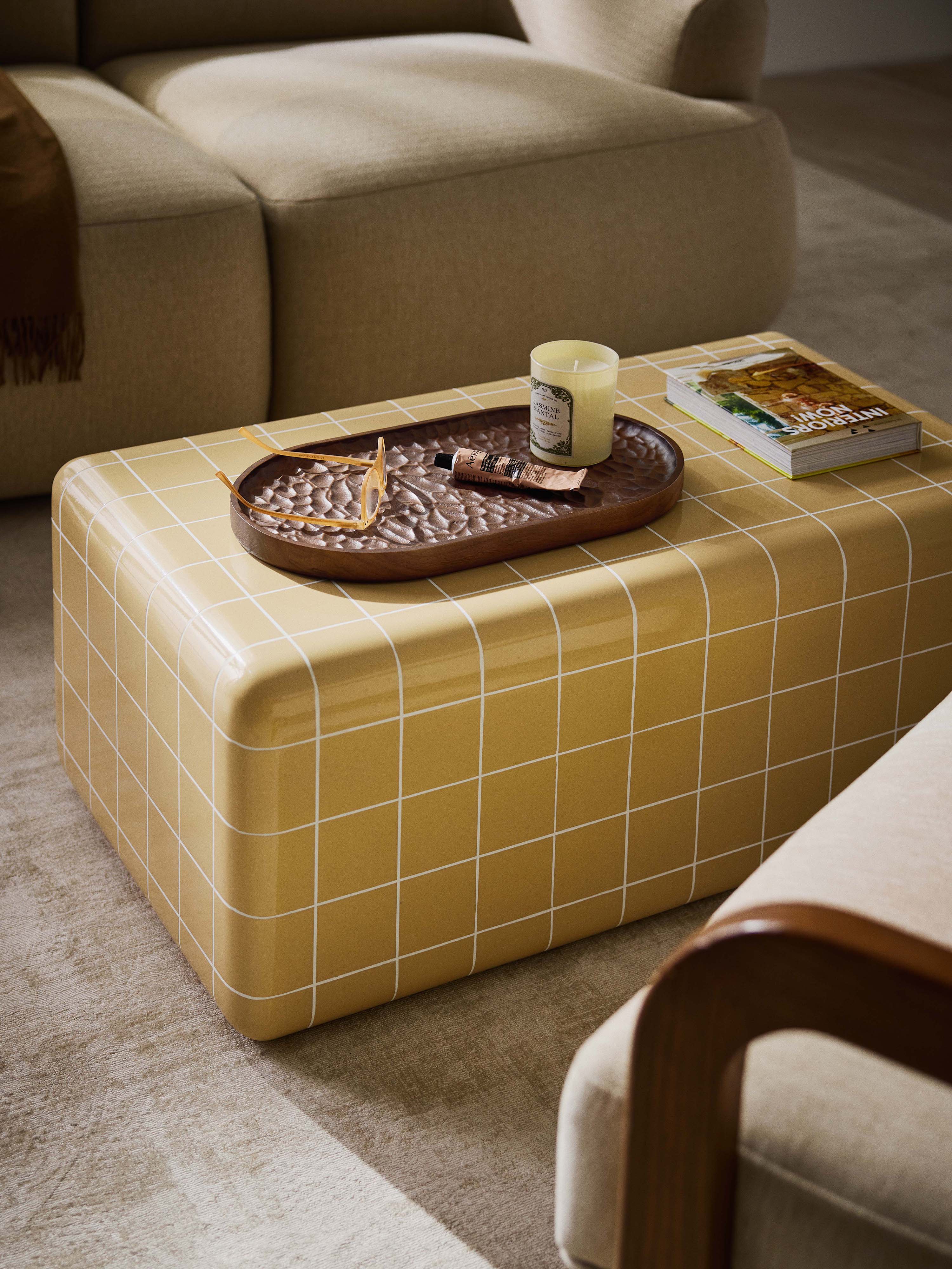 Decorative Acacia Wood Tray Camila, W 45 Cm