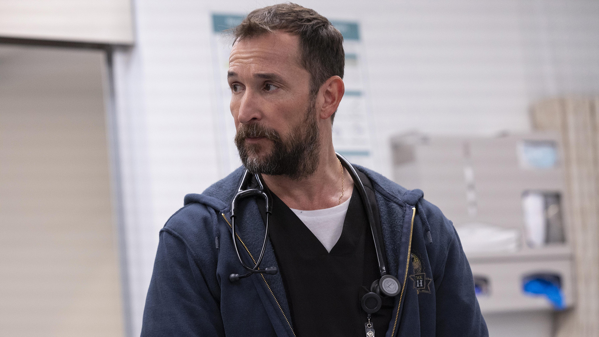 Noah Wyle as Dr. Michael "Robby" Robinavitch in The Pitt.