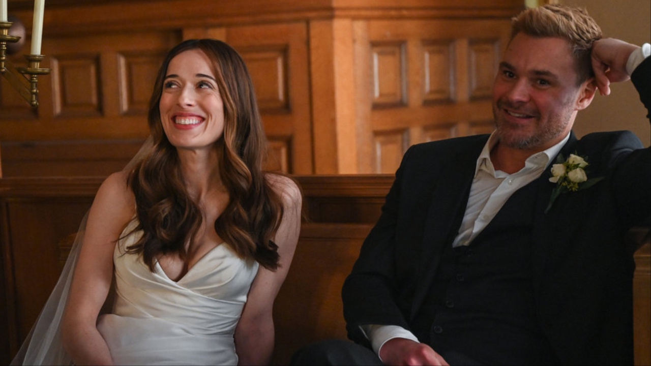 Marina Squerciati and Patrick John Flueger for Burgess and Ruzek's wedding in Chicago P.D. Season 12x22