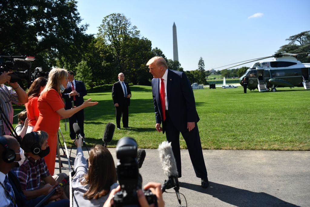 Trump on the South Lawn