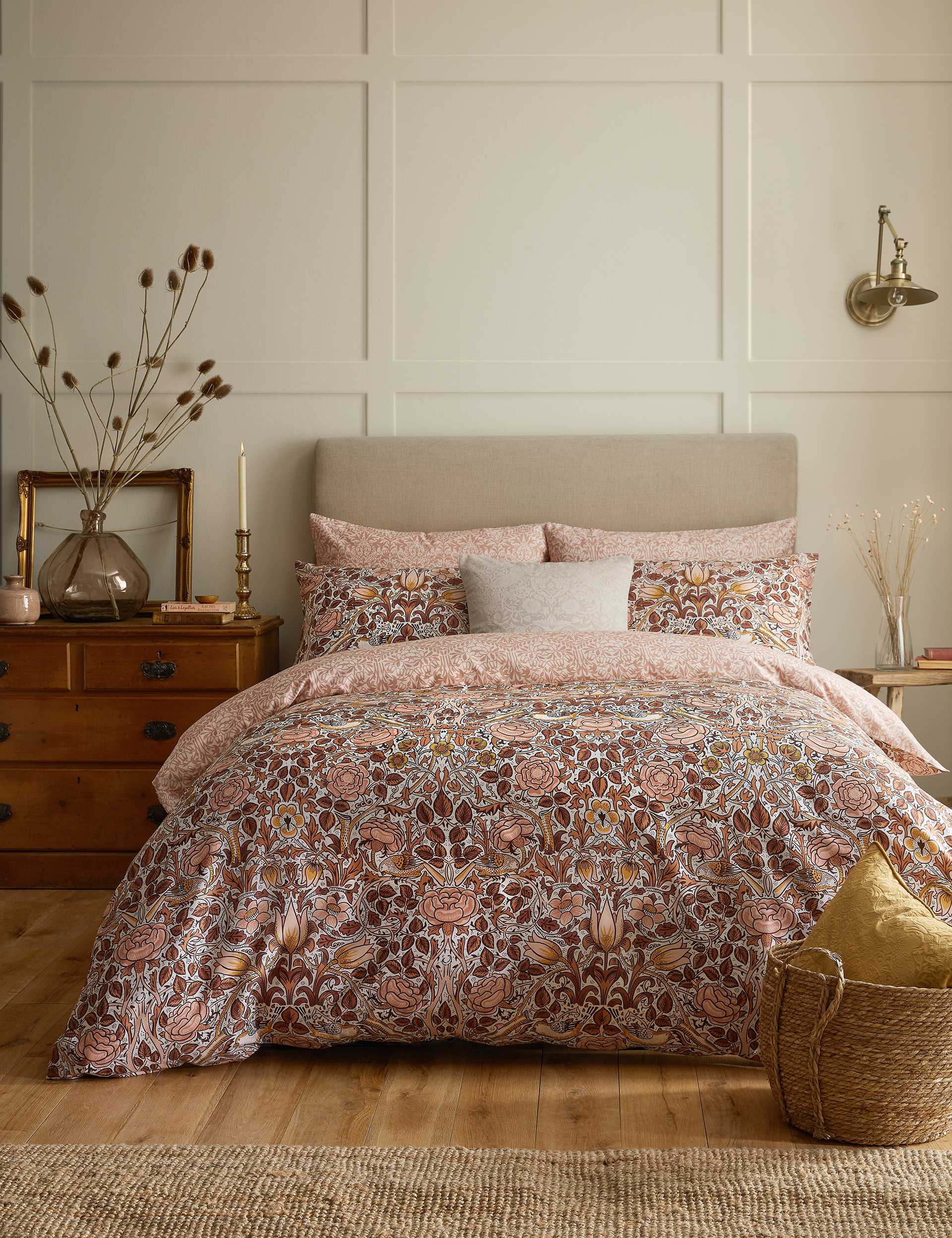 Pure Cotton Sateen Rose Bedding Set