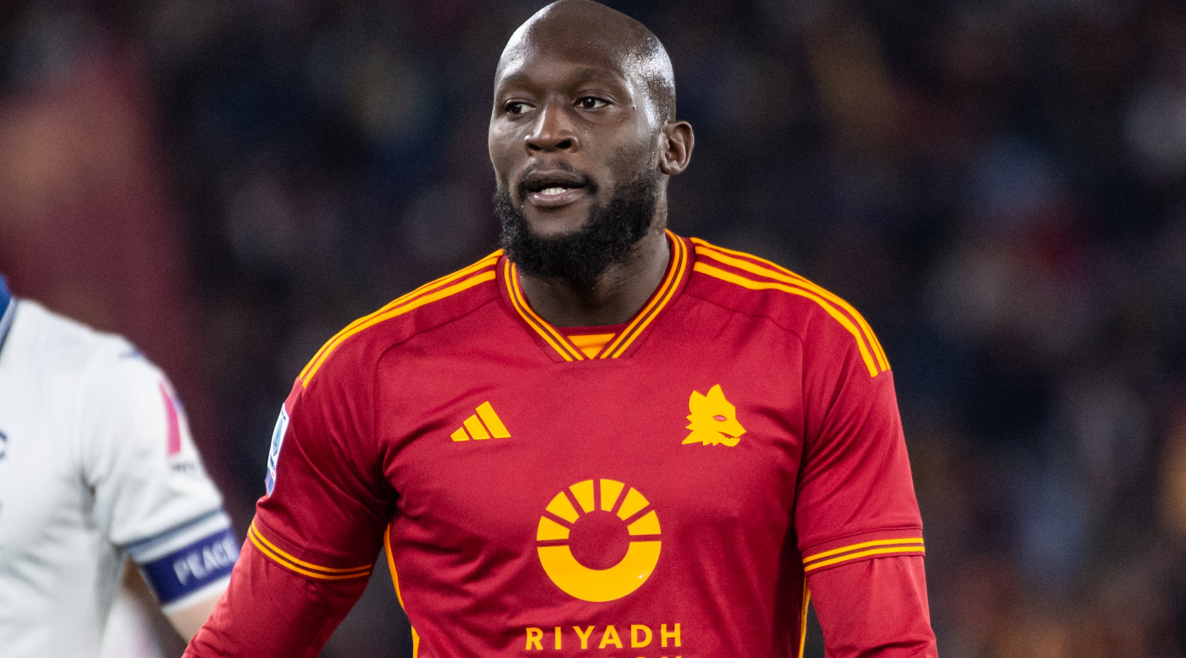 ROME, ITALY - JANUARY 20: On-loan Chelsea striker Romelu Lukaku of AS Roma during the Serie A TIM match between AS Roma and Hellas Verona FC - Serie A TIM at Stadio Olimpico on January 20, 2024 in Rome, Italy. (Photo by Ivan Romano/Getty Images)