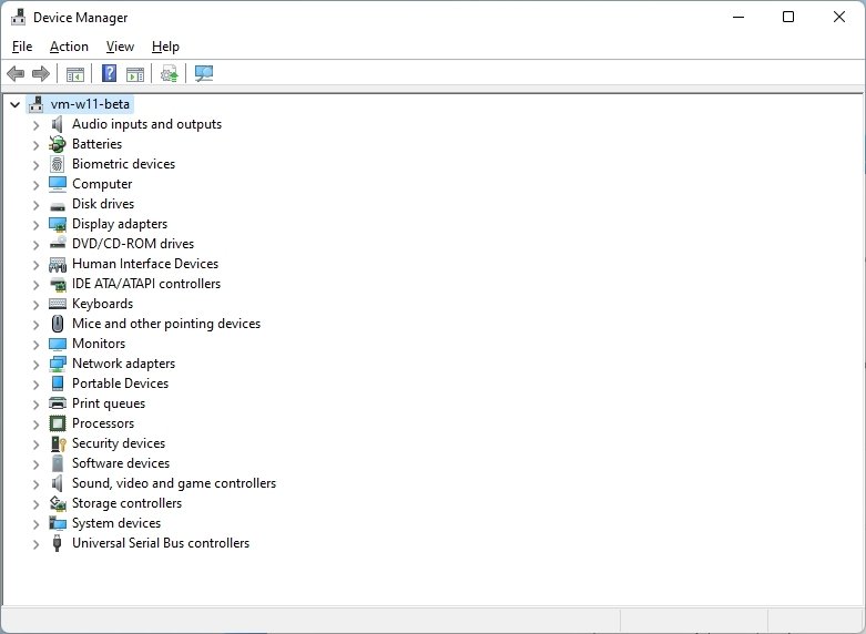 Device Manager without problems
