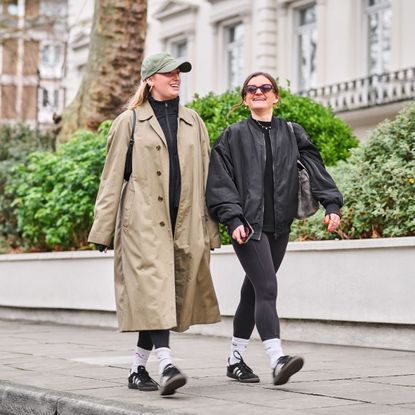 Best gym leggings: Ally Head and Sophie Cookson wearing black workout leggings