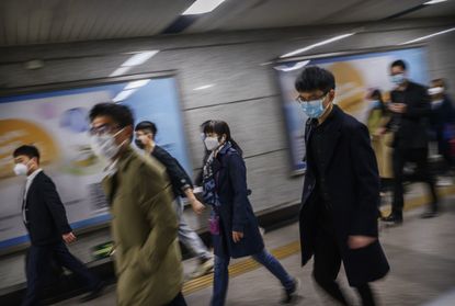 Commuters in China