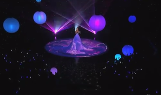 Jennifer Lopez sang "Feel the Light" in her magic dress