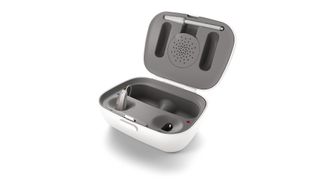 The Audicus Wave shown in a white charging case