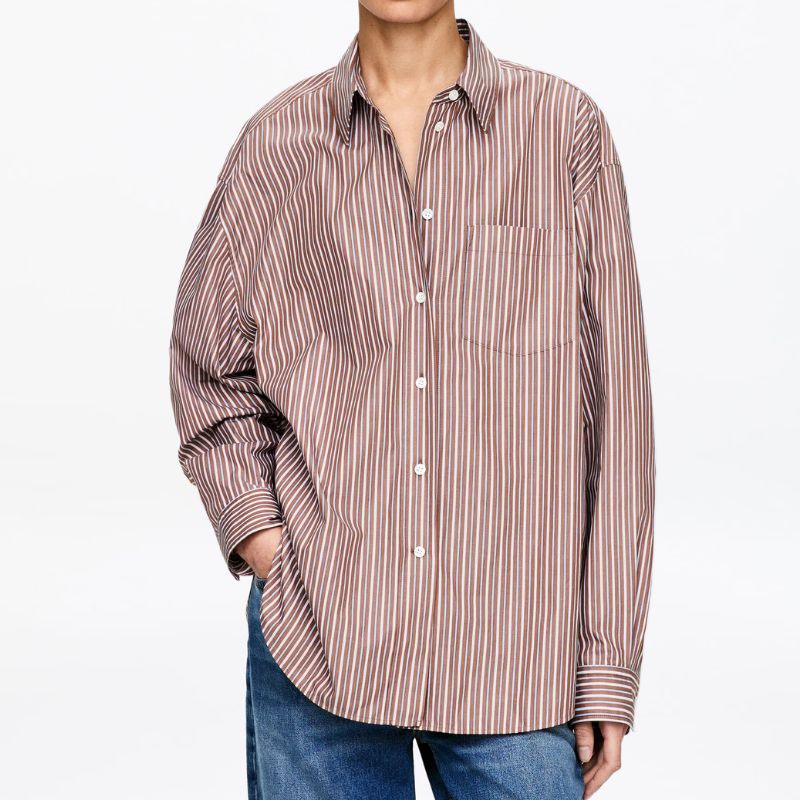 Image of brown stripe shirt
